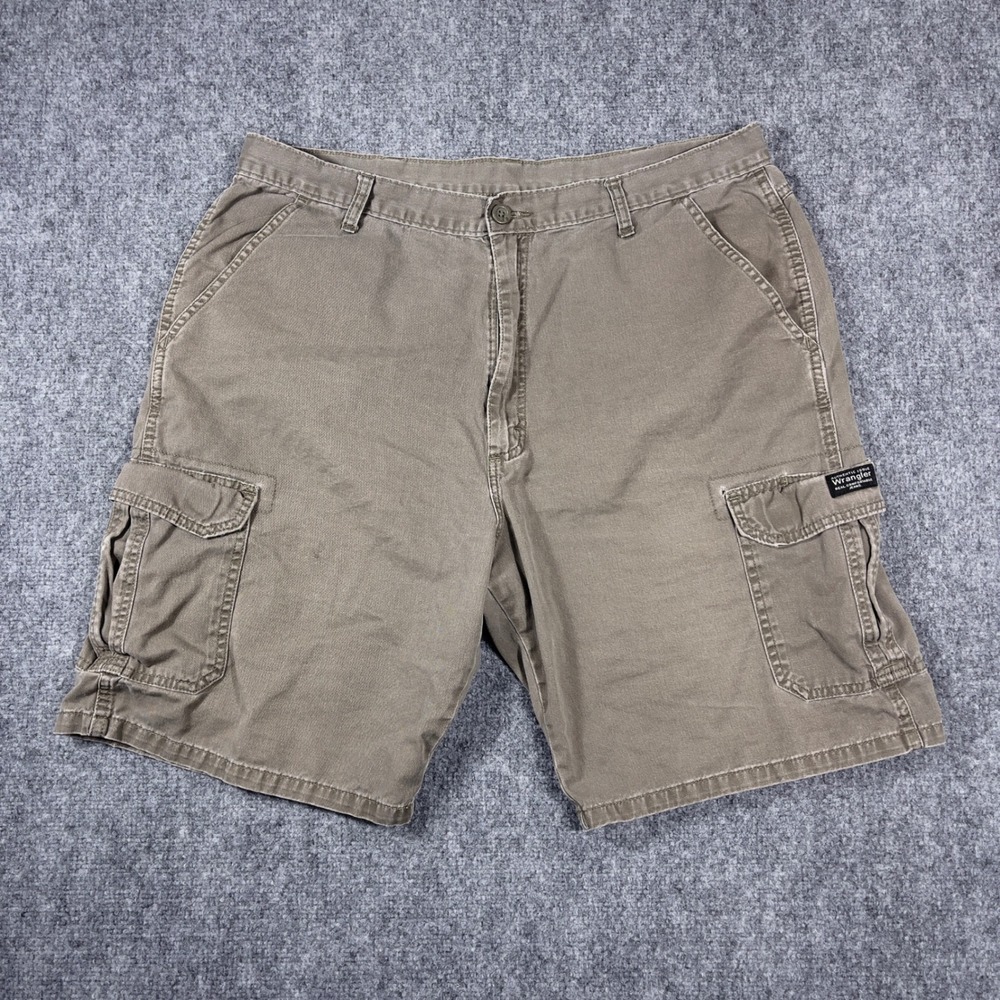 Wrangler‎ Cargo Shorts Mens 38 Brown Drab Rugged Utility 60GRWMY